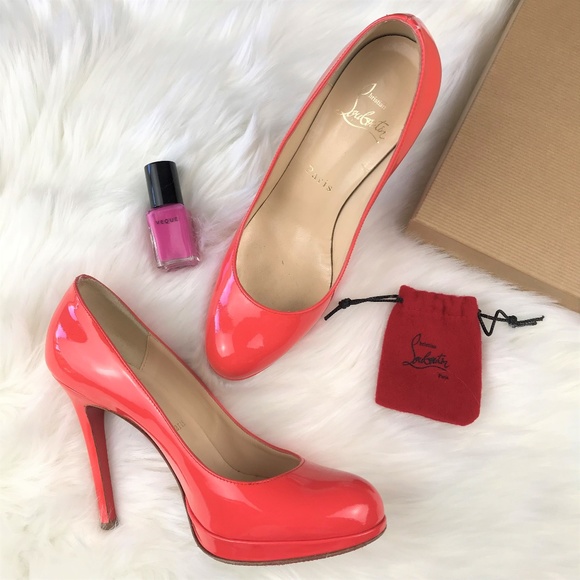 Christian Louboutin Shoes - Authentic CL Coral New Simple Platform Pumps